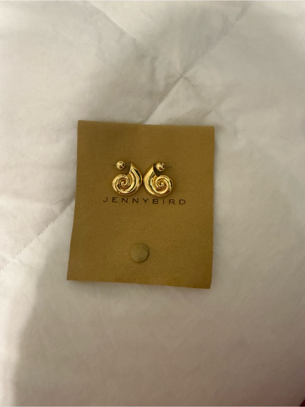 Jenny Bird Gold Spiral Stud Earrings